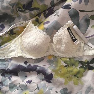 White lace bra